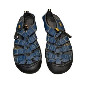Keen Newport Waterproof XT 0906 Blue Yellow Hiking Travel Sandals Women's Size 6